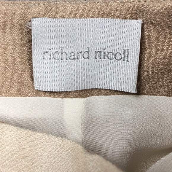 Richard Nicoll Beige & Tan Two-Tone Pencil Skirt Size US 6 - Picture 3 of 8